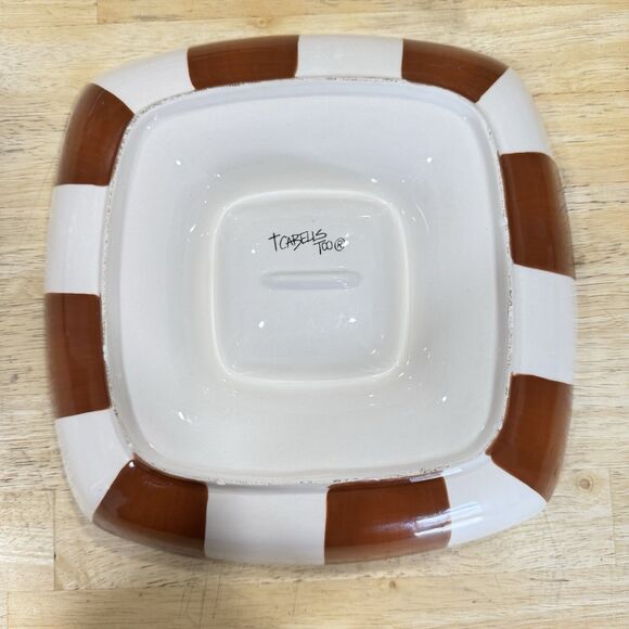 T Cabells Too UT Texas Longhorns Football Square Dip & Chip Tray Dish Game Party - Picture 3 of 7